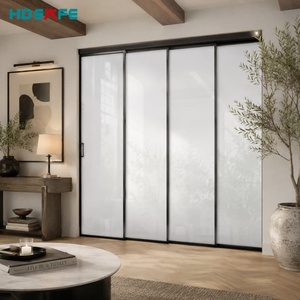 Porta Scorrevole in Vetro con Telaio Sottile Moderno, <span class=keywords><strong>Porte</strong></span> in Vetro Temperato Personalizzate per Case e Hotel di Lusso - Product Image 5