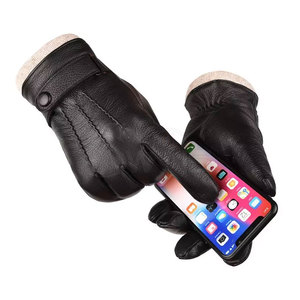 Gants d'hiver en cuir de haute qualité, cuir véritable, doigts entiers, usage quotidien, meilleure vente - Product Image 6