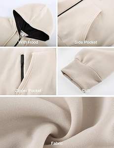 Sudaderas Casuales de Invierno para Hombre, Color Sólido, Poliéster/Algodón, Felpa, Corte Regular con Diseño de Bolsillo, Ecológicas, de Secado Rápido y Transpirables - Product Image 4