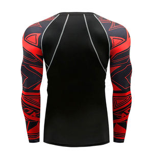 Customized <b>Men's</b> Rash Guard <b>Compression</b> <b>Shirts</b> Quick Dry Long Sleeves Gym Fitness Clothing Adults MMA - Product Image 5