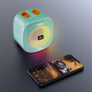 HOME Digitalome SPA-105-v 8W Green Wireless TWS for <b>Bluetooth</b> <b>Portable</b> <b>Speakers</b> with RGB LED Lighting for Outdoor Home Use - Product Image 3