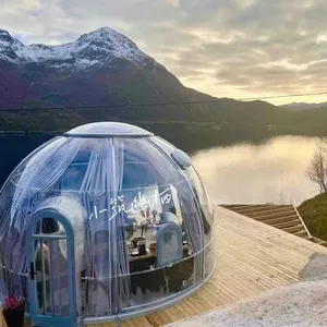 Lucidomes fabricant haute qualité clair PC dôme bulle vue de nuit artefact pod tente populaire Igloo maison ronde