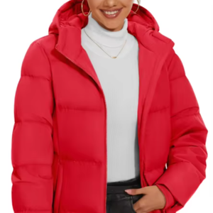 Veste à fermeture éclair à capuche tendance OEM pour femmes Vente en gros élégante Veste matelassée pour femmes Fabricant de veste d'hiver imperméable - Product Image 3