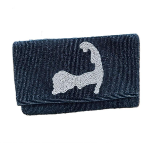 Bolso de mano de lomo de diseñador con bordado de cuentas de semillas con cerradura magnética Bolso de mano bordado con cuentas de lujo con opción de logotipo personalizado - Product Image 1