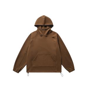 Sudadera con capucha de algodón de gran tamaño unisex, sudadera informal con hombros caídos, logotipo personalizado, ropa de calle de peso pesado para invierno - Product Image 6