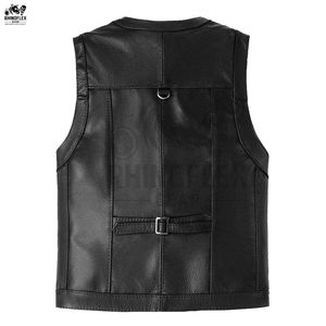 Chaleco Casual de Cuero Genuino de Alta Calidad a Bajo Precio para Hombre, Personalizable, Transpirable, Ligero, con Logotipo - Product Image 4