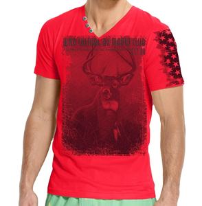 Vente en gros Inde Tissu flammé 100% coton personnalisé T-shirt imprimé à manches courtes et col rond pour hommes T-shirts graphiques imprimés personnalisés - Product Image 2