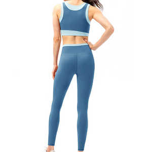 Conjuntos de yoga Ropa de entrenamiento de algodón para mujer Ropa de yoga suave para mujer Conjunto deportivo de dos piezas - Product Image 2