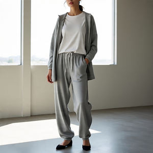 Camisetas Vintage de lavado, conjuntos de pantalones de chándal holgados, camisetas cortas de lavado ácido para mujer, chándales, conjunto de Jogger lavado para mujer - Product Image 4