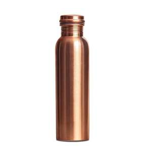 100% Pure Copper Handcrafted <b>1L</b> <b>Water</b> <b>Bottle</b> Premium Lid for Home Outdoor Use Large Capacity Ayurvedic Health Benefits - Product Image 1