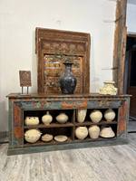 Buffet moderne en bois massif avec portes pour salle à manger, salon, entrée, rangement, armoires de cuisine