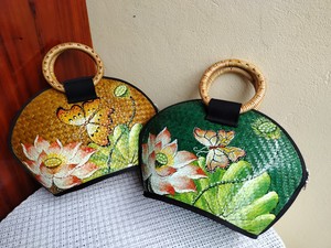 Nouveaux modèles de sacs à main écologiques Sac à main OEM en jonc de mer Mode personnalisée pour les femmes de HNH Craft Handmade - Product Image 3
