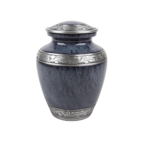 Adult Funeral Urn Floral Engraved <b>Stone</b> Finished Premium Quality Aluminum Keepsake Cremation Urn for Sale - Product Image 1