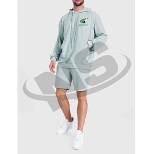 Conjunto de Sudadera con Capucha y Pantalones Cortos para Hombre, Nuevo, Logotipo Personalizado, Ajuste Holgado, Transpirable, Ropa Deportiva Informal de Verano, Fabricante Mayorista - Product Image 6