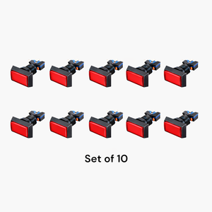 Ensemble de boutons poussoirs rectangulaires pour borne d'arcade avec éclairage LED et micro-interrupteur (10 pièces) – Livraison gratuite pour accessoires de machines de divertissement - Product Image 3