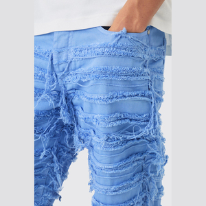 Cheap Streetwear Stack Denim Pants Cotton <b>Baggy</b> Stacked Jeans <b>Men</b> Long Straight Pants Washed Wide Leg <b>Trousers</b> for Man - Product Image 6