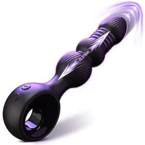 Uniek ontwerp met schroefdraad, G-punt stimulatie, stotende anale kralen, buttplug, <span class=keywords><strong>dildo</strong></span>, vibrator, prostaatmasser, seksspeeltje voor mannen en vrouwen - Product Image 1