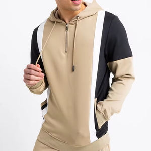 Ensemble short à capuche pour hommes Offre Spéciale à demi-fermeture éclair à bas prix fabriqué au Pakistan Ensembles Streetwear élégants en matériau souple de haute qualité - Product Image 3