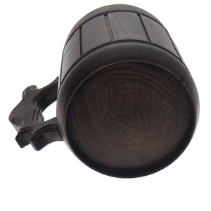Tasse à bière en bois, tasse ronde en acier, taille personnalisée, avec poignée unique, pour fêtes de mariage, décoration de la maison, vaisselle, nouveauté, vintage - Product Image 6