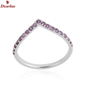 Venta al por mayor de lujo personalizado único joyería fina 925 anillo de piedra de amatista de plata esterlina - Product Image 1