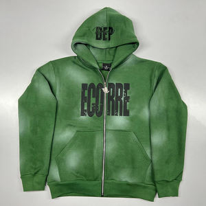 เสื้อมีฮู้ดผู้ชายใส่ได้ทั้งชายและหญิงรุ่นเฮฟวี่เวทคุณภาพสูงซักด้วยกรดไซส์เราทำจากผ้าฝ้ายเทอร์รี่แบบสวมหัวสำหรับฤดูใบไม้ร่วง - Product Image 6