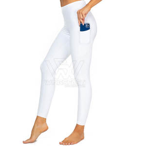 เลกกิ้งเอวยางยืดสำหรับผู้หญิงเลกกิ้งสำหรับเล่นโยคะสีพื้นปรับแต่งโลโก้ได้ตามต้องการ - Product Image 3