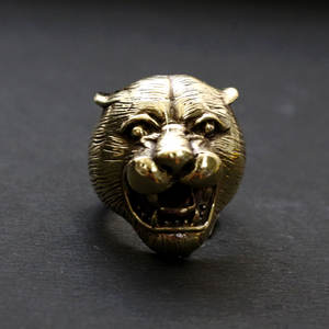 Anillo de leopardo chapado en oro de 18 quilates Vintage para mujer, joyería de latón personalizada ajustable, ajuste de bisel, ropa de fiesta de compromiso a la moda - Product Image 4