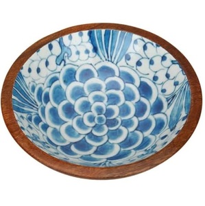 Bol à salade en bois de forme arrondie imprimé avec des autocollants, décoration de table de mariage, bol en bois décoratif à prix abordable - Product Image 3