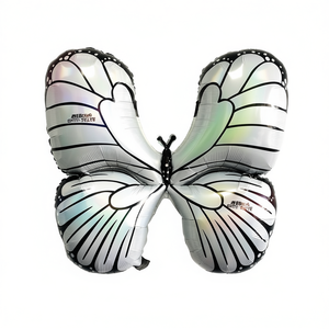 Ballons en aluminium Mariposa irisés pour fête, 79x73cm, sac de 12 pièces - Product Image 2