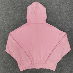 Pull en molleton vintage éco-responsable avec strass personnalisés, style streetwear, coupe ample et oversize, 100% coton, impression DTG pour l'hiver - Product Image 3
