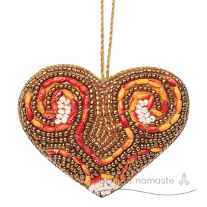 Elegante ornamento di natale artigianale cuore pieno di amore figurina per decorazioni per la casa Festive stagione natale giocattolo - Product Image 2