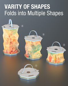 Tendencia <span class=keywords><strong>2025</strong></span> bán buôn di động gấp đèn có thể sạc lại giáng sinh treo đèn sự kiện Hộp bảng đèn lồng pin đơn giản - Product Image 3