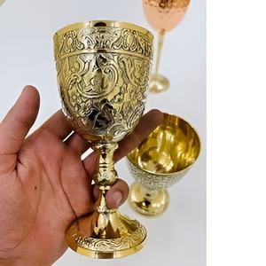 Copas de vino elegantes de latón de lujo modernas de lujo de la vendimia para el uso de la barra - Product Image 1