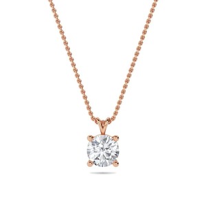 Colgante Solitario de Diamante Clásico de Corte Redondo Refinado, Diamante Cultivado en Laboratorio de 0.30 Ct en Platino, Regalo para Uso Diario - Product Image 1