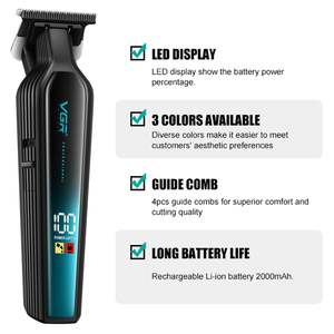 Cortadora de Pelo Profesional para Hombre, Recortadora de Barba, 360 Minutos de Autonomía, Cuchilla en T de Ajuste Cero, Recortadora de Barbero, Alimentada por Batería USB - Product Image 4