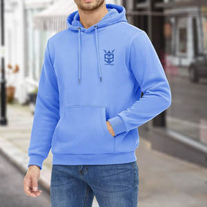 Venta directa de fábrica, sudaderas básicas para hombre, de alta calidad, duraderas, ligeras, con bolsillo frontal. - Product Image 2