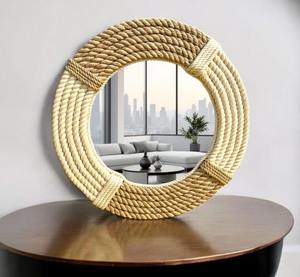 Industrial Style Glass Inlay Mirror Modern Stylish Design Eco-Friendly Handmade 4-Piece Set for Home and Office Decoration - Product Image 1