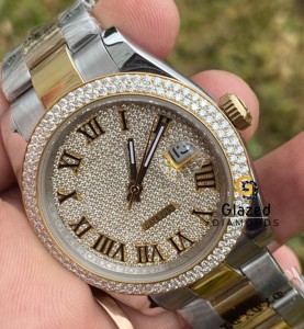 Reloj de pulsera con esfera personalizada Hip Hop brillante redondo brillante Moissanite Vvs Clarity Diamond Iced Out Hip Hop para hombres - Product Image 3