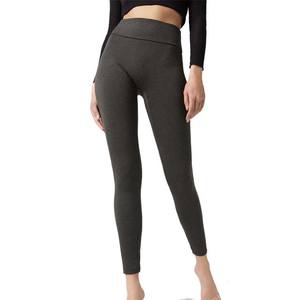 Mallas de cintura alta para mujer, cintura elástica, Color sólido, transpirables, a prueba de viento, Spandex/nailon, Fitness, Yoga, pantalones para correr, de talla grande - Product Image 2