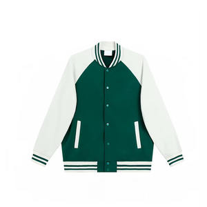 Veste bomber universitaire en laine coupe-vent pour homme, style baseball, col montant, avec doublure matelassée personnalisée, patchs en chenille et lettres - Product Image 4