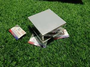 Perfect Ramadan Iftar Table and Eid Gift Collection Transparent Acrylic Dry Fruit <b>Box</b> with <b>Wooden</b> Shell Inlay <b>Lid</b> - Product Image 2