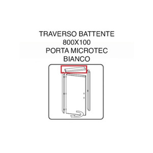 Traverso Battente 800x100 Porta Microtec Blanc - Product Image 1