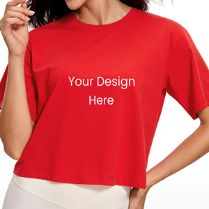 เสื้อยืดแขนสั้นของผู้หญิงเสื้อยืดผ้าโพลีเอสเตอร์แห้งเร็วใส่สบายใส่โลโก้ตามสั่งได้ตามต้องการ - Product Image 1
