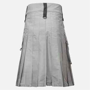 Kilt utilitaire pour homme de style moderne, en matière unie et pure, accessoire de mode - Product Image 2
