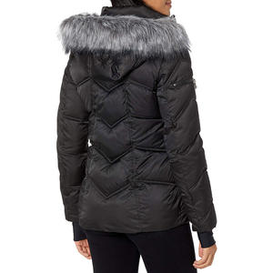 Veste matelassée à capuche pour femme, imperméable, coupe-vent, respirante, écologique, chaude, de haute qualité, 100% polyester, vente en gros - Product Image 2