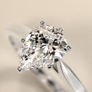 Anillo de compromiso solitario con corte de pera certificado por GIA, 2.06 ct, D VS1, diamante cultivado en laboratorio, en oro sólido de 14K, para regalo. - Product Image 2