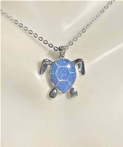 Magnifique collier à breloques en argent sterling avec lapis-lazuli multicolore de 10 mm, serti de pierres, tendance, pour fiançailles - Product Image 5