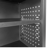 Armoire à outils murale en acier noir mat thermolaqué, capacité 125 kg, personnalisable pour entrepôt, certifiée ISO 9001, vente en gros OEM