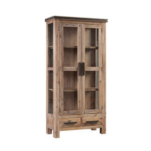 Unidad de exhibición de madera maciza de Acacia/roble/Pino Gabinete de sala de estar Marca ATLAS Muebles de sala de estar de madera - Product Image 1