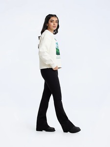 เสื้อสเวตเตอร์ผ้าฝ้ายโอเวอร์ไซส์สำหรับผู้หญิงเสื้อสวมหัวแบบลำลองผู้จัดจำหน่ายแฟชั่นมีสไตล์ผู้ผลิตเสื้อผ้าขายส่ง - Product Image 3